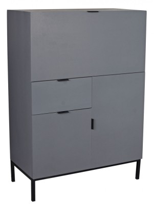 Secretaire din lemn masiv gri HMB405 foto