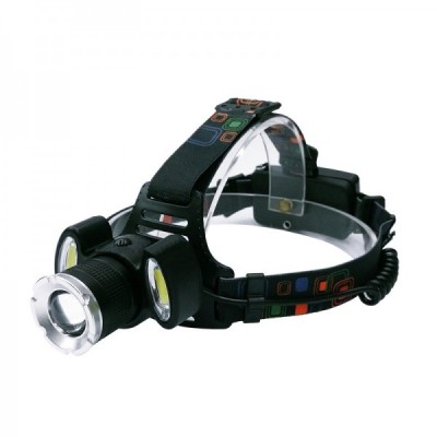 Lanterna Frontala LED+2COB 5W, Zoom, Acumulatori 12V 220V BLC865T6 foto