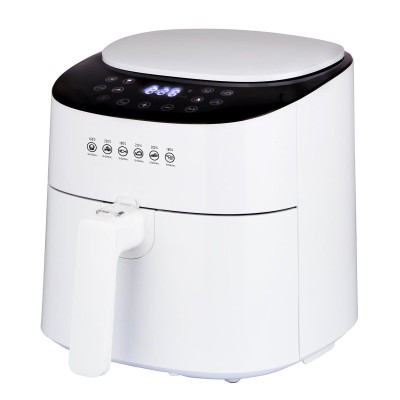 Friteuza Airfryer cu aer cald Rosberg Premium, 40-220 C, 1300 W, 4.2 L, uscare fructe, digital, 8 programe, Alb foto