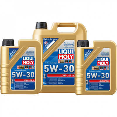 Set Ulei Motor Liqui Moly Longlife III 5W-30 5L 20822 + 2 Buc Ulei Motor Liqui Moly Longlife III 5W-30 1L 20820 foto