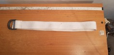 Curea Alba din Bumbac 95cm X 4.7cm