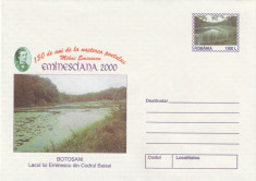 Romania 1999-plic aniversar-EMINESCIANA 2000,Botosani,Lacul lui Eminescu foto