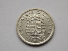 10 ESCUDOS 1952 ANGOLA - argint foto