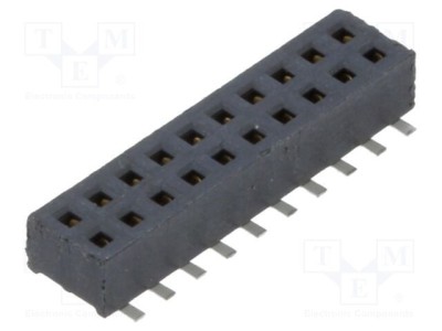 Conector SAMTEC 20 pini mamă 1,27mm gold flash SMT soclu foto