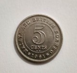Malaya &amp; Borneo - 5 Cents 1961