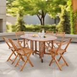 Set mobilier de gradina Acerenza 7 piese din lemn de acacia
