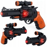 REVOLVER DE JUCĂRIE CU EFECTE LUMINOASE ȘI SONORE, FUNCȚIONEAZĂ CU BATERII, Skleplolki
