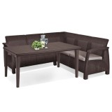 Cumpara ieftin Set de mobilier de grădină Corfu Relax cu masă Futura maro