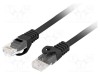 Patch cord LANBERG RJ45 U/UTP Cat 6 LSZH 20m negru