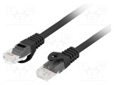 Patch cord LANBERG RJ45 U/UTP Cat 6 LSZH 20m negru