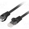 Patch cord LANBERG RJ45 U/UTP Cat 6 LSZH 20m negru