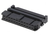 Mufă IDC Mamă 24-PIN Neagră 1,27mm