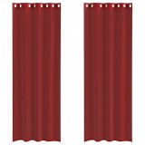 Cumpara ieftin Perdele Voile cu Oelii 2 buc Rosu Vin