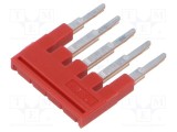 Punte de conectare piste PHOENIX CONTACT 5 roşie Lăţ: 4mm UL94V-0