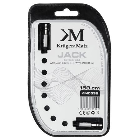 CABLU STEREO 3.5 TATA - TATA 1.5M BLISTER KRUGER&amp;MATZ