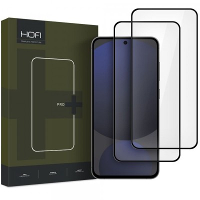 Folie de protectie Ecran HOFI Glass PRO+ pentru Samsung Galaxy S24 FE S721, Sticla Securizata, Full Glue, Set 2 bucati, 2.5D, Neagra foto