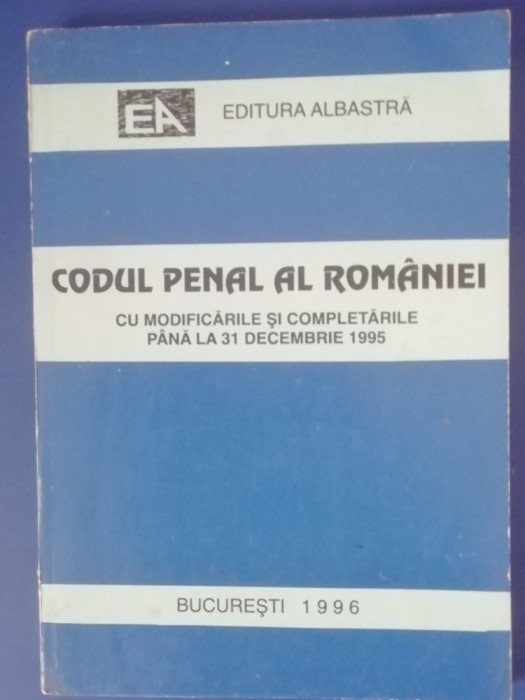 myh 35s - Codul penal al Romaniei - ed 1996