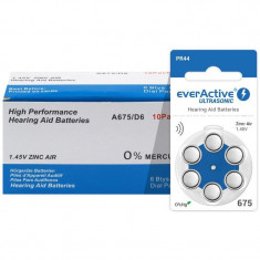 Baterii EverActive 675 pentru aparate auditive 10 Blistere /60 Bucati foto