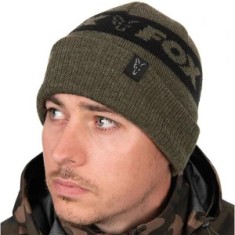 Caciula Fox Collection Beanie Hat Green &amp;amp; Black foto