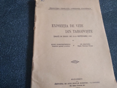 EXPOZITIA DE VITE DIN TARGOVISTE 1926 foto