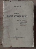 Despre teatru, actor si public- V. Maximilian