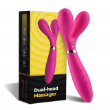 Vibrator dublu stimulator de masaj cu vibrator 9 moduri 19cm