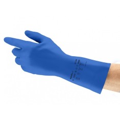 Mănuși protecție latex natural cu rezistență chimică și aderență AlphaTec mărime S
