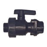 Cumpara ieftin Robinet din plastic cu bila, pentru teava picurare, negru, Nr-5402, FI+FE, 1&quot; x 3/4&quot;