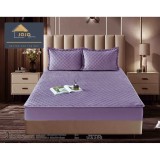 Cumpara ieftin Topper Saltea/Husa de pat matlasata si 2 fete de perne din catifea, cu elastic, model tip topper 160x200 - JO842