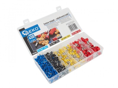 Set terminale si conectori cablu, 450 elemente, Geko G03604 foto