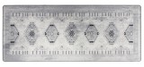 Covoras antiderapant textil gri alb 50 x 120 cm AdTrend