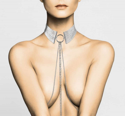 Zgarda argintiu sexy D&amp;eacute;sir M&amp;eacute;talique Collar - Silver foto