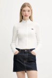 Tommy Jeans cardigan culoarea alb, light, DW0DW20967