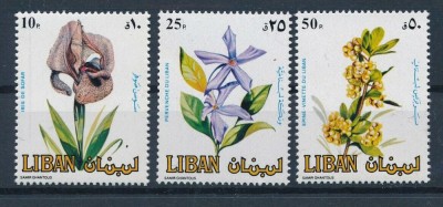 LIBAN 1984, Flora, serie neuzată, MNH foto