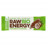 Cumpara ieftin Bombus Baton energizant Bio Raw Energy cu nuca de cocos si cacao 50g