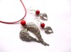 Set aripi ingerasi cu howlite rosu 48150
