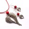 Set aripi ingerasi cu howlite rosu 48150