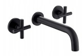 Baterie incastrata pentru lavoar REA EXIT black mat