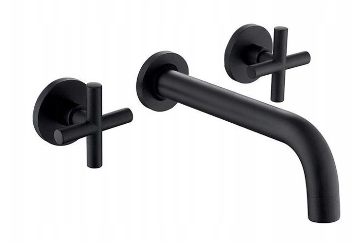 Baterie incastrata pentru lavoar REA EXIT black mat