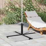 vidaXL Bază de parasolar pentru st&acirc;lpi de 25&ndash;50 mm Manual Negru 42034491