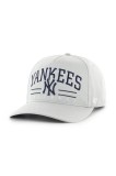 47 brand șapcă de baseball din bumbac MLB New York Yankees culoarea gri, cu imprimeu, B-RSCOE17GWP-GY