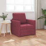 VidaXL Canapea Extensibilă cu pernă bordo 74 x 77 x 81 cm țesătură