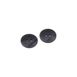 Set 25 nasturi plastic cu 2 gauri, Crisalida, diametru 15.2 mm, marimea 24&quot;, Negri