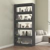 VidaXL Bibliotecă/Separator cameră, gri, 80x30x167,4 cm lemn masiv pin 808200