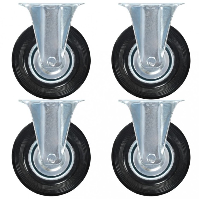 vidaXL Roți fixe, 4 buc., 125 mm