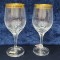 Pereche de pahare din cristal pentru bauturi aperitiv, Bohemia, cca 1940