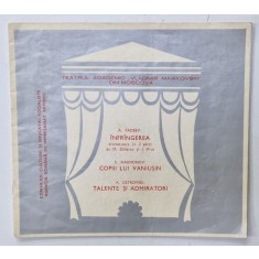 TEATRUL ACADEMIC &#039; VLADIMIR MAIAKOVSKI &#039; DIN MOSCOVA , CAIET - PTOGRAM , 1971
