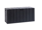 Dulap depozitare pentru gradina Bravo Toomax, 117.5x45 cm, inaltime 56 cm, volum 270 litri, plastic rezistent la radiatiile UV, gri-antracit,