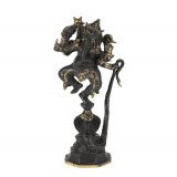 Statueta feng shui ganesh pe cobra din bronz - 25cm, Stonemania Bijou