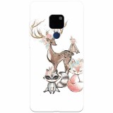 Husa silicon pentru Huawei Mate 20, Foxs And Deer